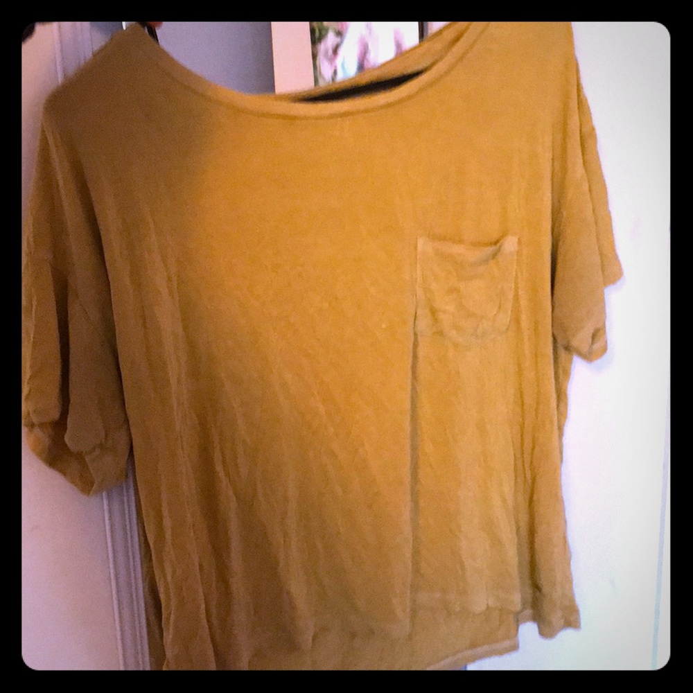 A yellow American Eagle soft an sexy shirt